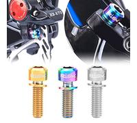 Fesjoy Vis M6 × 18/20 Mm en Titane Ti pour étrier de Frein à Disque VTT, Boulons de Coupe D'anode Résistants aux Intempéries pour Cyclistes, Adaptateur Frein à Disque VTT, Alliage Titane (20)