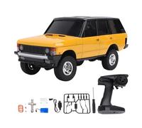 Fesjoy Voiture Télécommandée à échelle 1/18, Véhicule Tout-Terrain d'escalade SUV avec Télécommande 2.4G, Portée de 20m pour L'Aventure en Plein Air (Jaune)