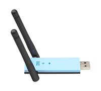 Fesjoy WD-R603U Extension de portée sans Fil 300 Mbps USB WiFi Répéteur Amplificateur de Signal Amplificateur Double antennes Bleu avec Noir