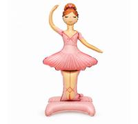 Fesnova Ballon ballerine sur pied - 62 x 125 cm - Pour anniversaire - Rose | 1 ballon en aluminium en forme de danseuse debout, environ 62 x 125 cm, pour fête de ballet, anniversaire d'enfant