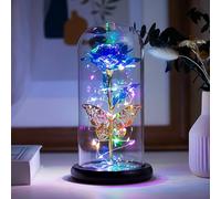 Fespcj La rose bleue Petite lampe de couleur Home Fashion decor délicat pratique papillon rose nightlight utilisation de la batterie AAA sécurité belle ambiance romantique nightlight