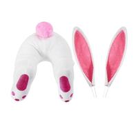 Fesses de lapin de Pâques pour couronne, kit de couronne de fesses de lapin | Kit de guirlande d’oreilles de fesses de lapin 3 pièces | Adorable cul de lapin de dessin animé mignon de Pâques pour porc