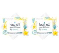Fess'Nett - Feuilles de Papier Toilette Humide Jetable dans les Toilettes - Au Parfum Monoï - Papier WC Humide Alternative aux Lingettes Nettoyantes - Fibres Végétales - Pour Toute la Famille - x50