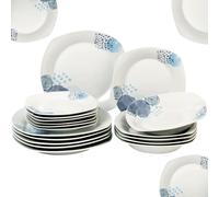 Festa Italia, Service d'assiettes Verona, Formes, 18pcs, porcelaine blanche, Service à dîner