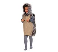 Festartikel-Müller 118.706.16 Costume de hérisson sans manches pour enfant avec capuche, taille 116, gris/beige