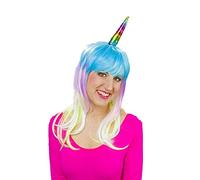 Festartikel Müller Perruque licorne avec course Couleurs pastel
