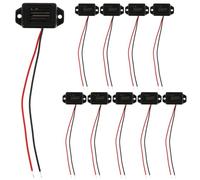 FESTFENDS 10 Pièces Buzzer Miniatures 6v Noir Puissant avec DC Électronique Son Installation Compacte pour D'alerte d'urgence en Systèmes Voiture et Équipements