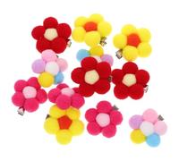 FESTFENDS 12 Pièces Pinces à Cheveux Pompons en Polyester Non Glissantes pour Filles, Tenue Sécurisée, Style Mignon et Élégant, pour Fêtes et Mariages