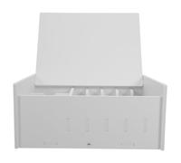 FESTFENDS 1ensemble Boîte de Rangement pour Devises Bois Plastique avec Couvercle Rabattable Organisateur de Billets Multi-compartiments pour Caisse de Caisse et Usage Commercial