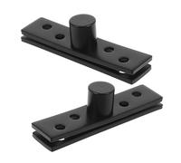 FESTFENDS 2 Pièces Charnière de Porte Invisible Pivot de Porte en Acier Inoxydable 360° à Axe Central Noir pour Fenêtres Oscillantes