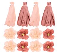 FESTFENDS 20 Pièces de Fleurs Artificielles en Papier 3D pour Décoration Intérieure et Extérieure, Faciles à Assembler, Rangement Pratique, pour Fêtes et Expositions
