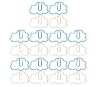 FESTFENDS 20 Pièces Trombones Métalliques de Nuage Adorables pour Bureau et Maison, Marque-pages Créatifs en Métal et Plastique, pour Présent Rentrée