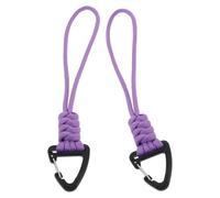 FESTFENDS 2pcs Porte-clés d'escalade en Alliage D'aluminium avec Lanière Paracorde Polyester, Design sans Utilisation des Mains, pour Camping et Randonnée en Plein Air