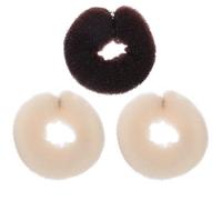 FESTFENDS 3pcs Bigoudi Souple en Nylon Boucle en Cuivre pour Chignon Diy, Design Long et Facile à Attacher, Accessoire Coiffure pour Femmes et Filles Couleur Aléatoire