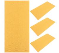 FESTFENDS 4 Feuilles de Cire gaufrée pour Ruche, 42,4 x 21,3 cm (16,7 x 8,4 po), Jaune. Idéales pour l'apiculture et la Fabrication de Cadres de Ruche.