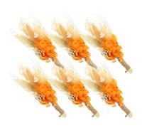 FESTFENDS 6 Mini Bouquets de Fleurs Séchées Naturelles Tiges, Décoration DIY Élégante et Classique pour Table et Boutique, Style Bohème Artistique