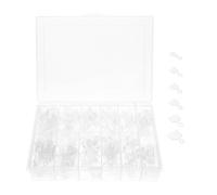 FESTFENDS 600 Pièces Faux Ongles en Abs Transparents Forme Arrondie Style Français Court pour Décoration Nail Art Brillant Banquet et Cosplay