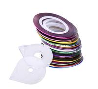 FESTFENDS Autocollants pour Manucure pour Salons de Manucure et Femmes Couleur Aléatoire en Pet 90 Rouleaux de Ruban Adhésif avec 2 Boîtes Forte Adhérence pour Nail Art