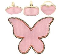 FESTFENDS Bagues Palette Faciles à Utiliser 4pcs Nail Art en Résine et Alliage de Zinc pour Mélanger les Couleurs, pour Créer des Designs de Manucure à Domicile