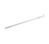FESTFENDS Baguette avec Crochet Longueur Réglable 30-60 Cm Télescopique en Alliage D'aluminium Argenté Commande Lisse pour Stores pour Rideaux Chambres et Intérieurs