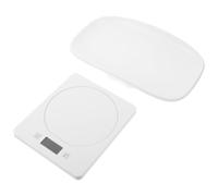 FESTFENDS Balance Numérique Capacité Jusqu'à 10kg pour Animaux de Compagnie en Plastique Blanc Écran Digital, Design Léger pour Chiots et Chatons