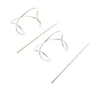 FESTFENDS Bâtonnets à Cheveux Design Irrégulier Lot de 2 en Alliage Doré et Argenté Faciles à Porter, pour Mariages et Dîners Élégants