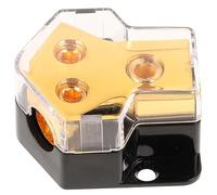 FESTFENDS Bloc de Distribution Audio pour Voiture 2 Voies en Alliage de Zinc Protection Contacts Exposés, Répartiteur pour Amplificateur Audio Automobile Fiable et Solide