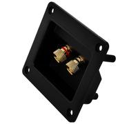 FESTFENDS Boîte de Bornier Haut-Parleur 2 Voies en Cuivre Pur Connexion Stable et Options Multiples pour Projets Audio DIY Caisson de Basses Carré