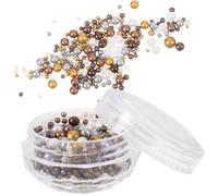 FESTFENDS Boîte de Perles Rondes en Abs pour Nail Art, Faciles à Utiliser, pour Bricolage Diy, Passionnés de Manucure en Magasin ou Anniversaire