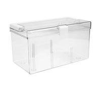 FESTFENDS Boîte de Premiers Secours Portable en Pet avec Poignée, Boîte Transparente Multi-fonction pour Rangement de Remède, pour Bureau et Voyage