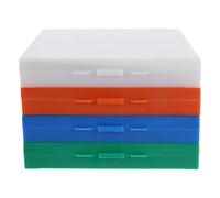 FESTFENDS Boîte de rangement pour 4 lames de microscope - Organisateur de spécimens en plastique pour cours de biologie, capacité de 100 lames de verre - Accessoire de laboratoire de recherche