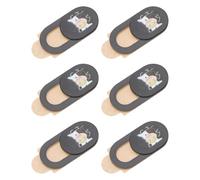FESTFENDS Cache-caméra Curseur Coulissant Lot de 6 Pièces pour Webcam de Confidentialité Noir Ultra-Fin en Abs Esthétique Discrète et Protection et Appareil Photo D'ordinateur Portable
