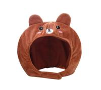 FESTFENDS Chapeau en Peluche Ours Marron Chaud et Polyvalent pour Garçon et Filles, Couvre-chefs Originaux en Coton Pp pour L'hiver et Noël