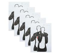 FESTFENDS Cibles Papier pour Tir Design Humain Papier Résistant aux Multiples Tirs pour Exercices D'entraînement en Stand de Pack de 5 Feuilles