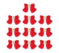 FESTFENDS Clous D'ongles en Alliage Rouge Forme Nœud Papillon 10pcs, Légers et Résistants la Déformation, Accessoires de Décoration pour Manucure Japonaise Délicate