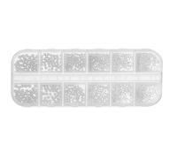 FESTFENDS Coffret de Décoration pour Ongles en Alliage de Zinc Argenté, Accessoire Nail Art Solide et Facile à Utiliser, pour Soirées et Réunions Familiales