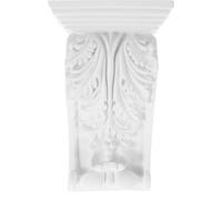 FESTFENDS Console pour Armoire en PU Blanc Léger Moulure d'angle Sculptée de Style Européen pour Décoration Classique du Salon ou Bureau