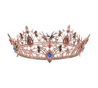 FESTFENDS Couronne Artisanale pour Mariée Coiffe Vintage Renaissance Accessoire Coiffure Royal Décoratif Mariage Cosplay