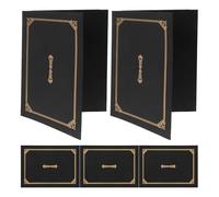FESTFENDS Couvertures en Papier Noir Protection Élégante des Certificats Lot de 5 et Présentation pour Remise de Diplôme pour Bureau ou Domicile