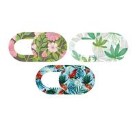 FESTFENDS Cover Slide Cache-Objectif de Webcam 3 Pièces Motif Fleur pour Ordinateur Portable Tablette Smartphone, Protection Multi-Scènes Anti-Regards Indésirables, Curseur Fin et Léger