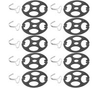 FESTFENDS Crochets Métalliques Fixation Stable et Installation Rapide Lot de 10 pour Housse de Siège Auto Accessoires pour Intérieur de Véhicule, Compatible avec Siège de Voiture