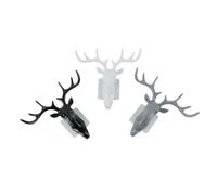 FESTFENDS Crochets Muraux Décoratifs Design Unique Bois D'antilope de Tête de Cerf 6 Pièces en Plastique Porte-chapeau Multifonction pour Chambre et Buanderie