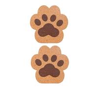FESTFENDS Dessous de Plat en Bois Forme Patte de Chat 2pcs, Épais et Isolant Thermique, Protège Les Mains, Présent de Pendaison de Crémaillère