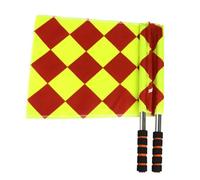 FESTFENDS Drapeau de Patrouille et Drapeau de Frontière à Main pour Arbitre de Football, Lot de 2 Pièces en Tube Inoxydable et Bâche, Réutilisables pour Coupe du Monde Couleur Aléatoire
