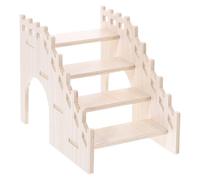 FESTFENDS Échelle Bois pour Hamster et Cochon d'Inde Escalade Multifonction Cachette Amusante Résistante aux Morsures Accessoire de Cage Décoratif pour Petits Animaux