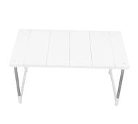 FESTFENDS Étagère Cuisine Ajustable en Acier Inoxydable et PP, Double Couche Robuste Crochets, pour Organiser Micro-Ondes et Plan de Travail