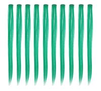 FESTFENDS Extensions de Cheveux à Paillettes Vertes 10pcs en Soie Haute Température Clips, Look Glamour et Port Toute la Journée pour Beauté Quotidienne et Halloween