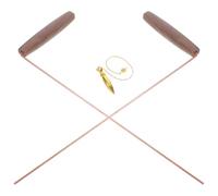 FESTFENDS Kit de Baguettes de Sourcier en Cuivre Design Portable et Conductivité pour Chasse Trésor et Détection Énergétique, Style Chaîne en Bois et Cuivre Plusieurs Styles