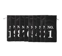 FESTFENDS Lot de 10 Paquet à Bouteilles en Lin Réutilisables Cordon de Serrage, Pochettes Pratiques pour Emballage Présent Bouteille de Vin Noir Élégant