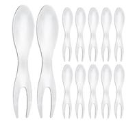 FESTFENDS Lot de 12 supports à maïs : fourchettes à maïs en acier inoxydable, idéales pour les apéritifs, les salades, les gâteaux, les cornichons, les sandwichs et les huîtres.